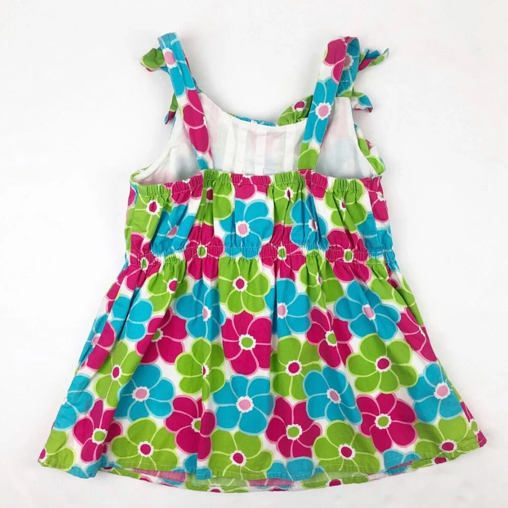Gymboree Bow Ruffle Flower Tank Top Ice Cream Sweetie Size 8